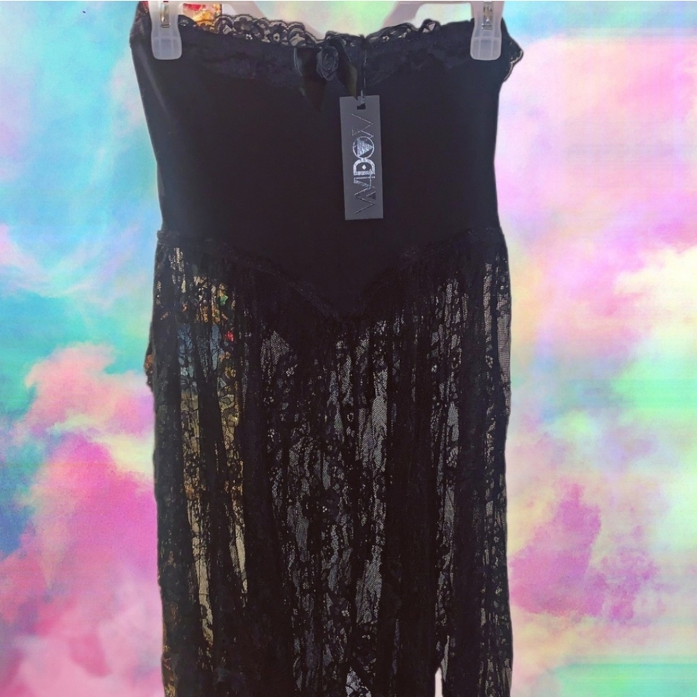 Widow Goth Lace Maxi Dress